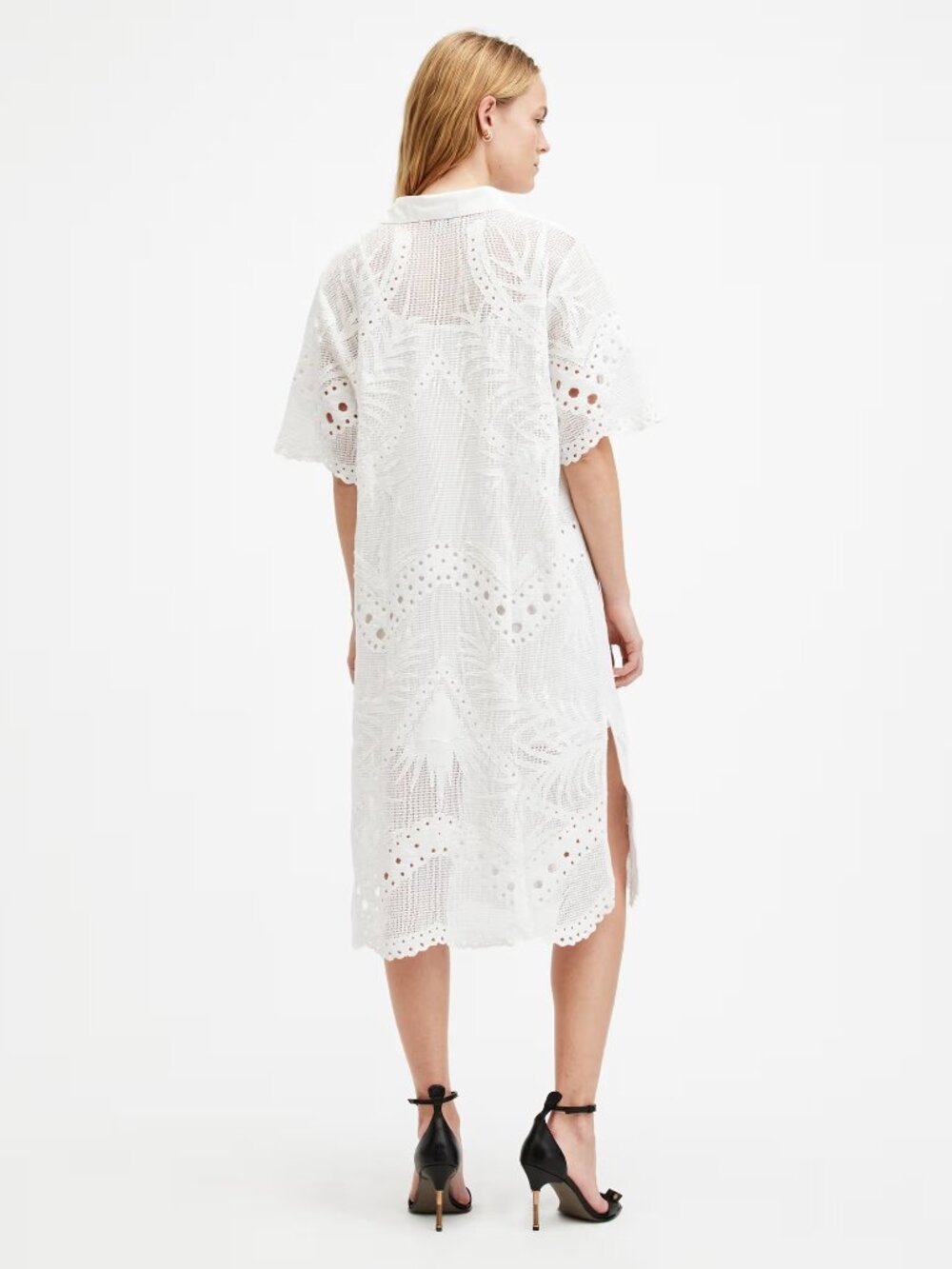 ALLSAINTS Meria Broderie midi dress - 10 - white - Picture 2 of 11